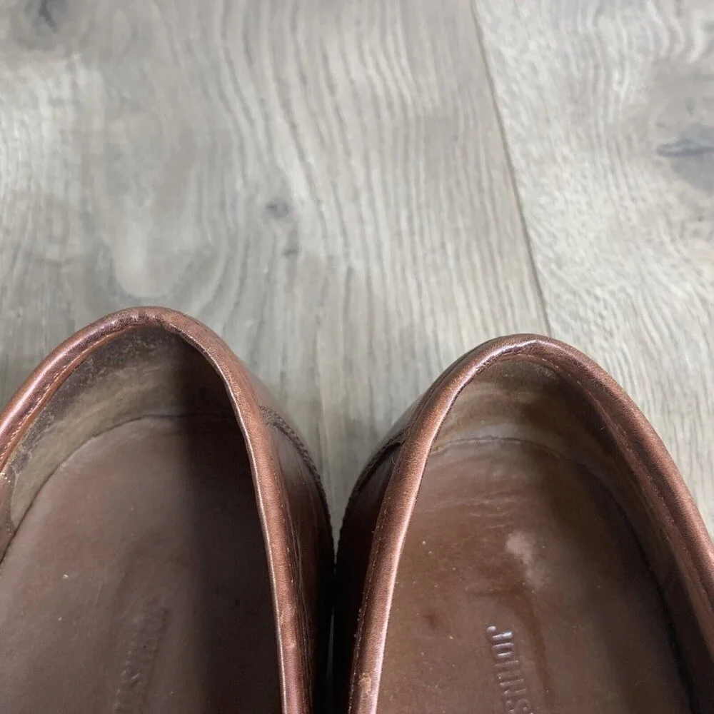 Johnston & Murphy Men's Size 10.5 M Brown Tassel Loafer Style Leather Shoes - Picture 10 of 10